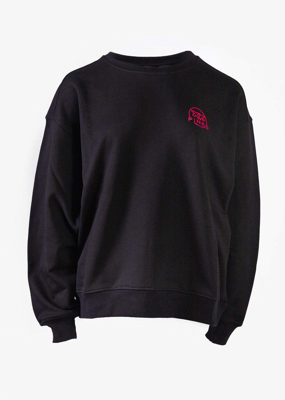 PINKO - Felpa Mini Logo Black Pink Relaxed Fit | Christian Store