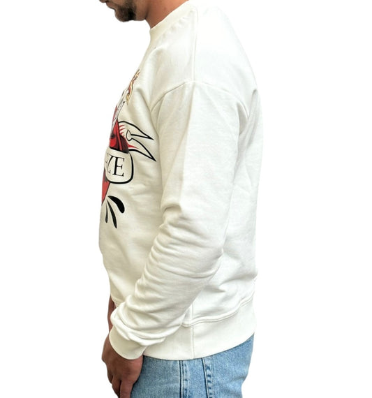 G2FIRENZE - Felpa Bianca SACRED HEART | Christian Store