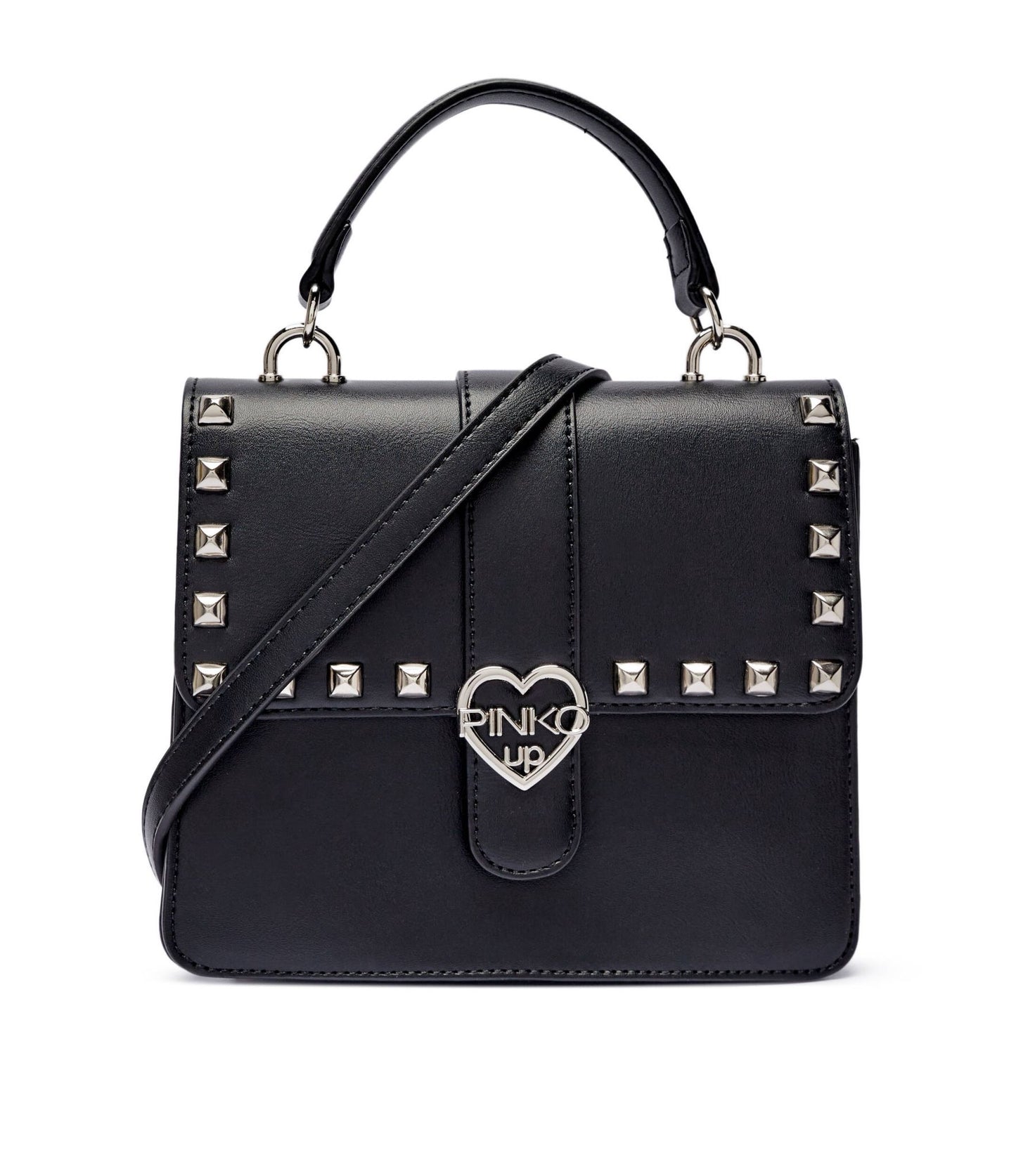 Pinko UP - Borsa Nera Argento | Christian Store