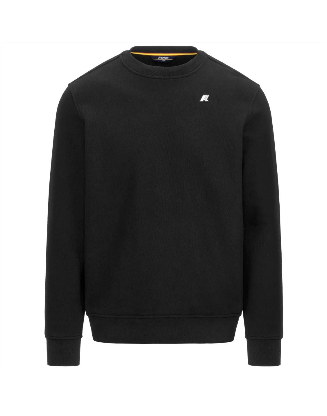 K-way - Felpa girocollo logo lato cuore nero basic | Christian Store