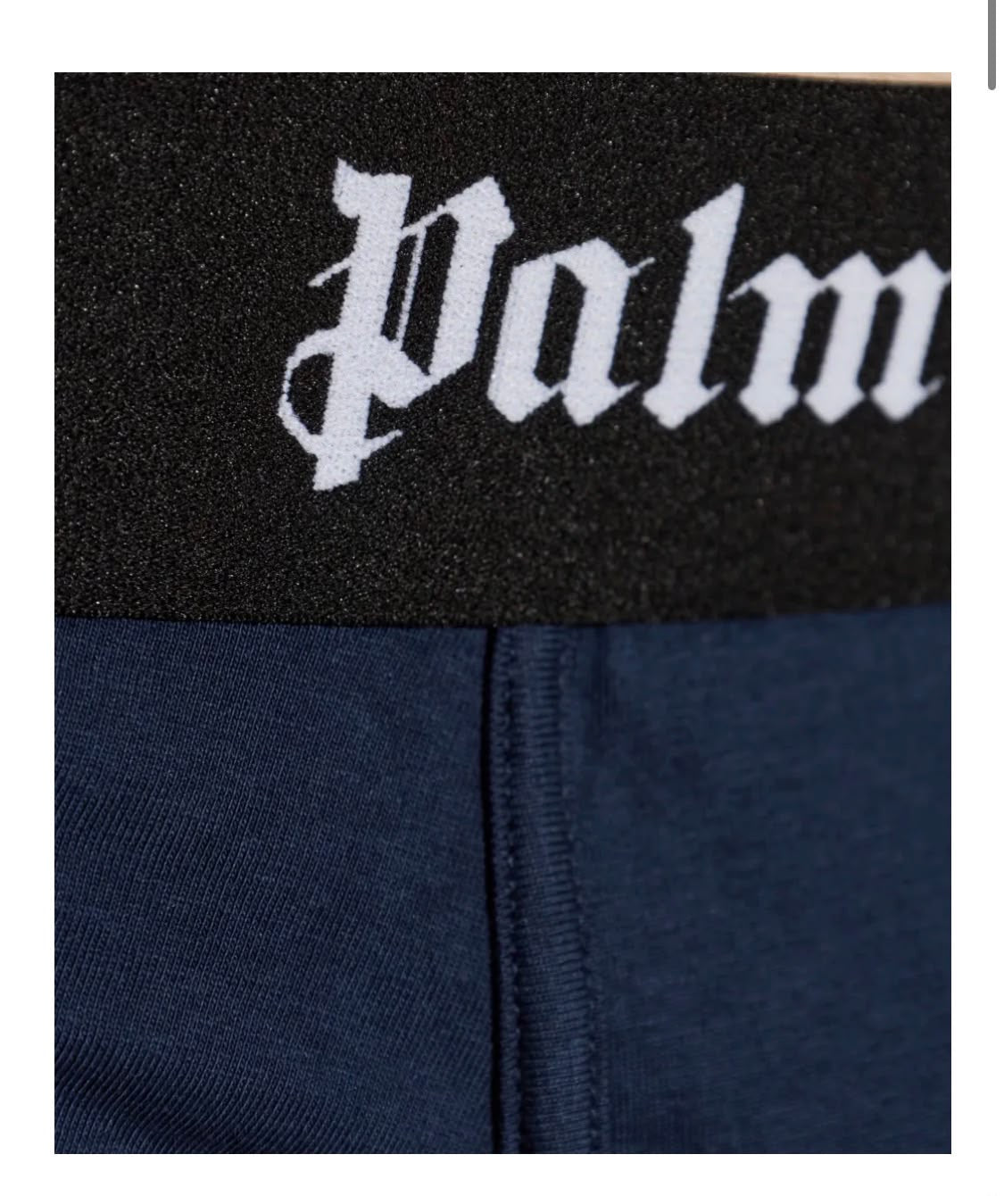 Boxer Palm Angels blu navy uomo con elastico nero e logo bianco – Intimo uomo di design | Christian Store