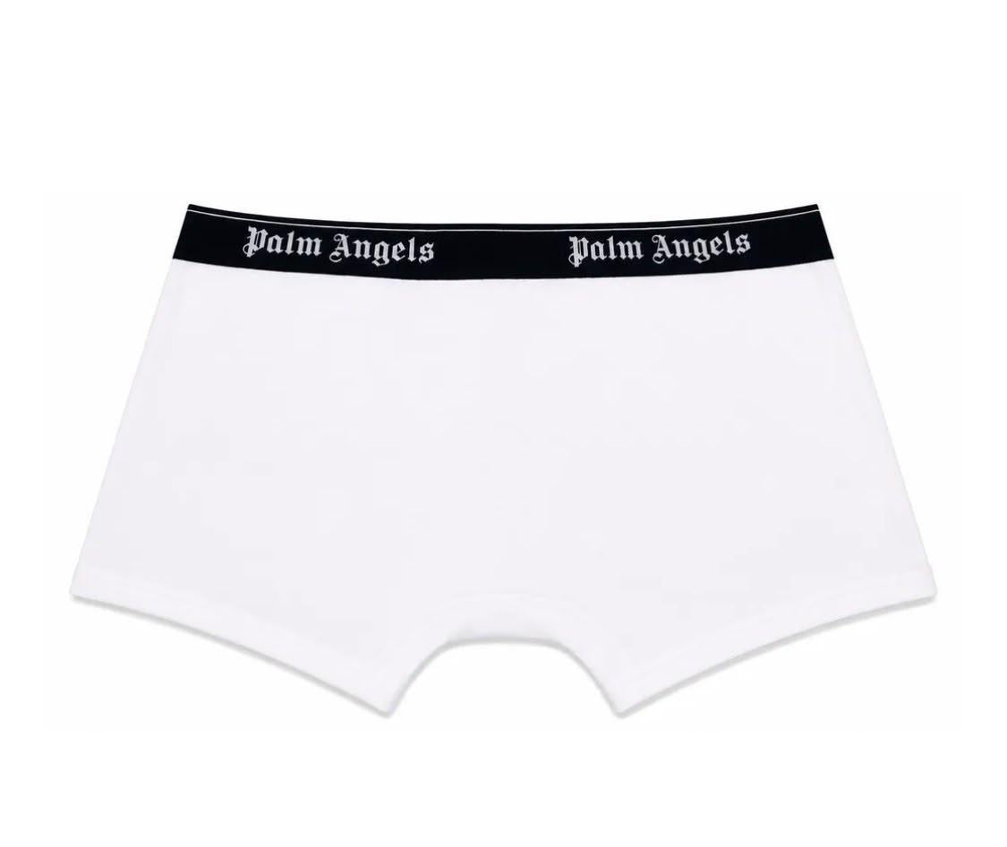 Boxer Palm Angels bianchi uomo, confezione da 3 pezzi con elastico logo nero | Christian Store