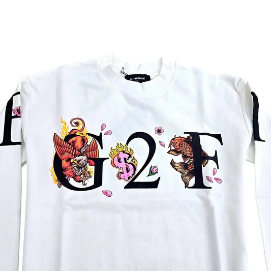 G2FIRENZE - Felpa Bianca Unisex Multiflowers | Christian Store