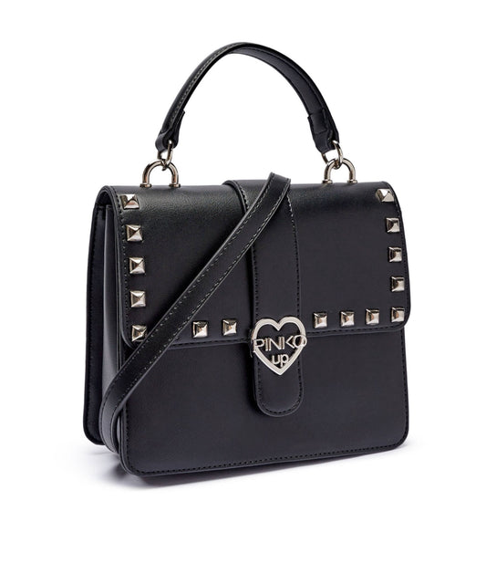 Pinko UP - Borsa Nera Argento | Christian Store