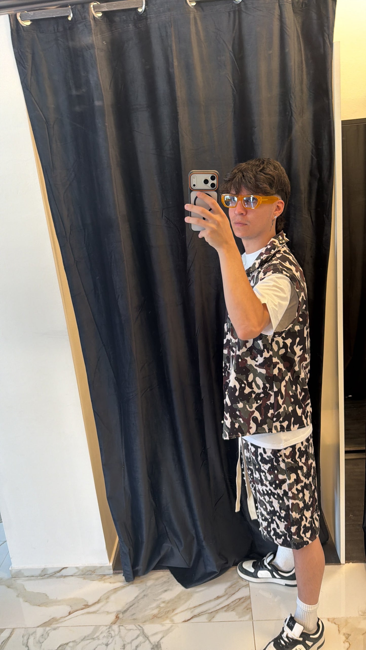 Coordinato uomo military con strass | Christian Store
