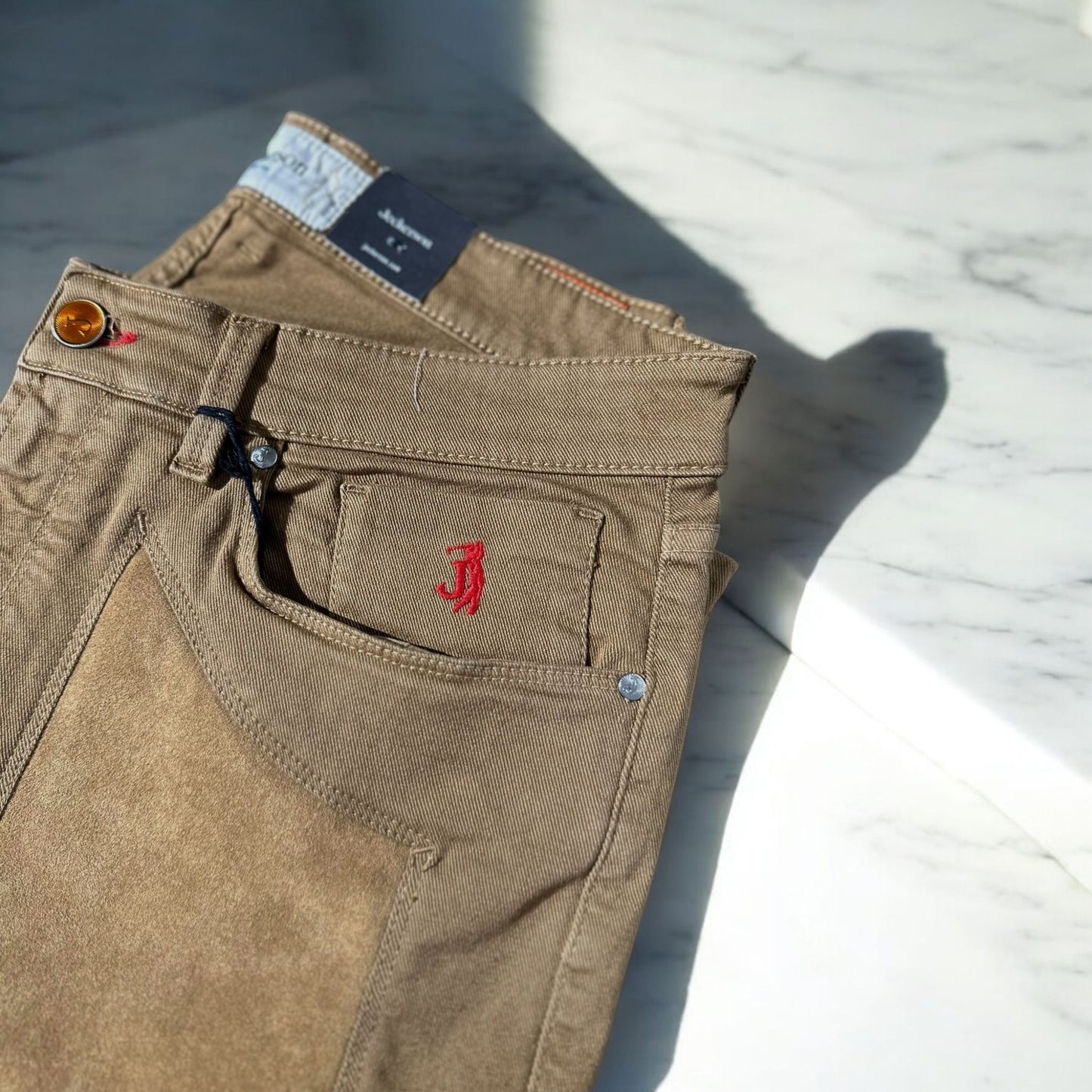 Jeckerson - Jeans Beige con Inserti Naturale e Raffinato | Christian Store