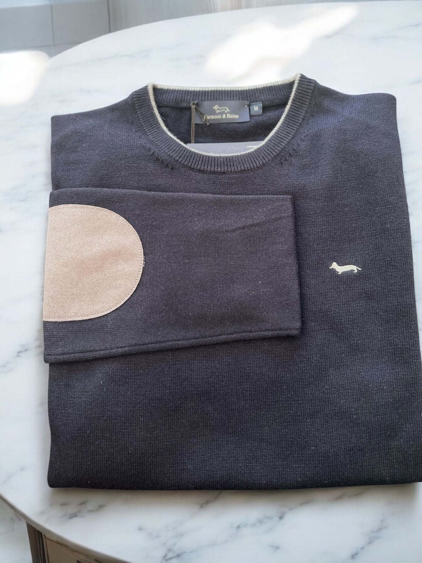 Harmont & Blaine - Maglioncino con Toppe Sabbia | Christian Store