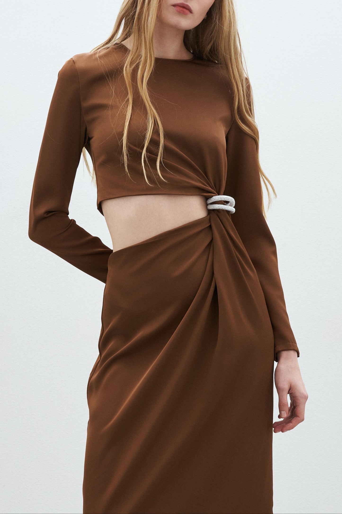 Lumina - Vestito Cut-Out Marrone | Christian Store