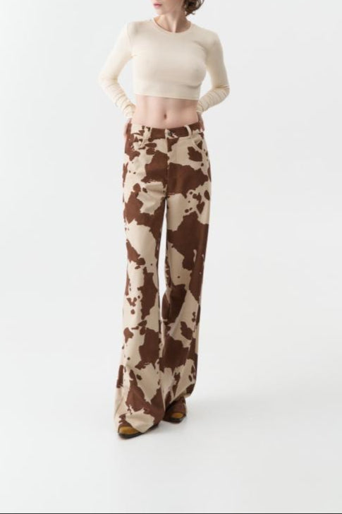 Lumina - Pantaloni Straight Fit Maculati | Christian Store