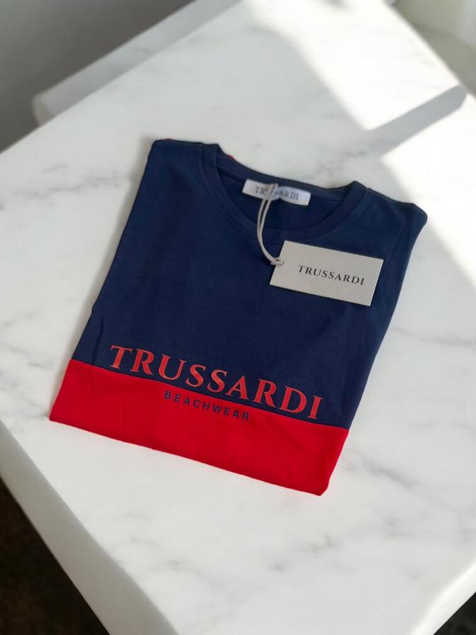 Trussardi - Maglia Rossa Blu Logo | Christian Store