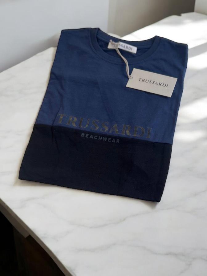 Trussardi - Maglia Nera Blu Logo | Christian Store
