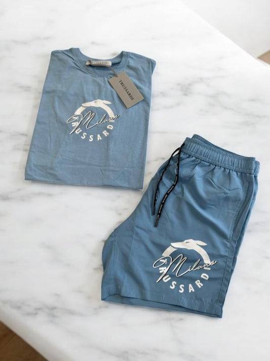 Trussardi - Costume Azzurro Logo | Christian Store