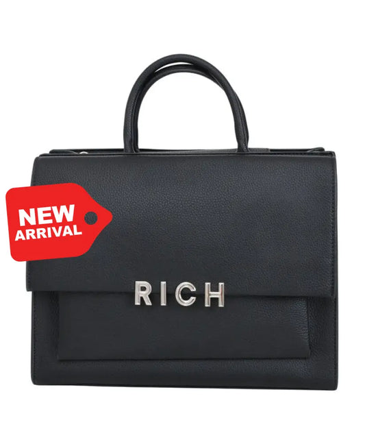 Richmond - Borsa Shopper Nera Logo Frontale