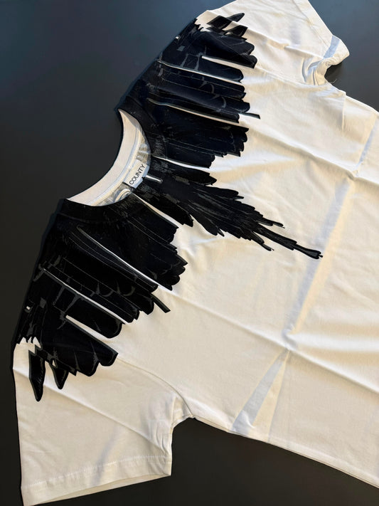County of Milan by Marcelo Burlon - T-Shirt white con stampa iconica wings | Christian Store