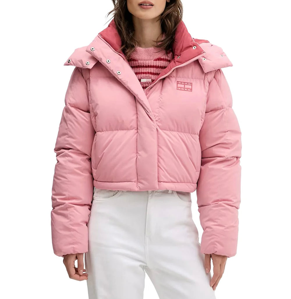 Tommy Jeans - Giubbotto Alaska Cropped Fit Rosa | Christian Store