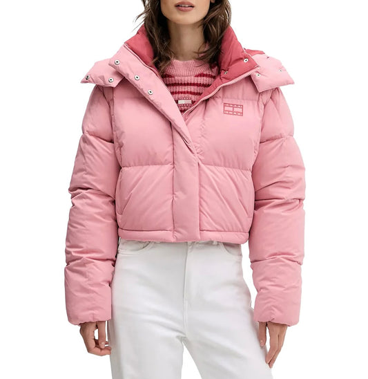 Tommy Jeans - Giubbotto Alaska Cropped Fit Rosa | Christian Store