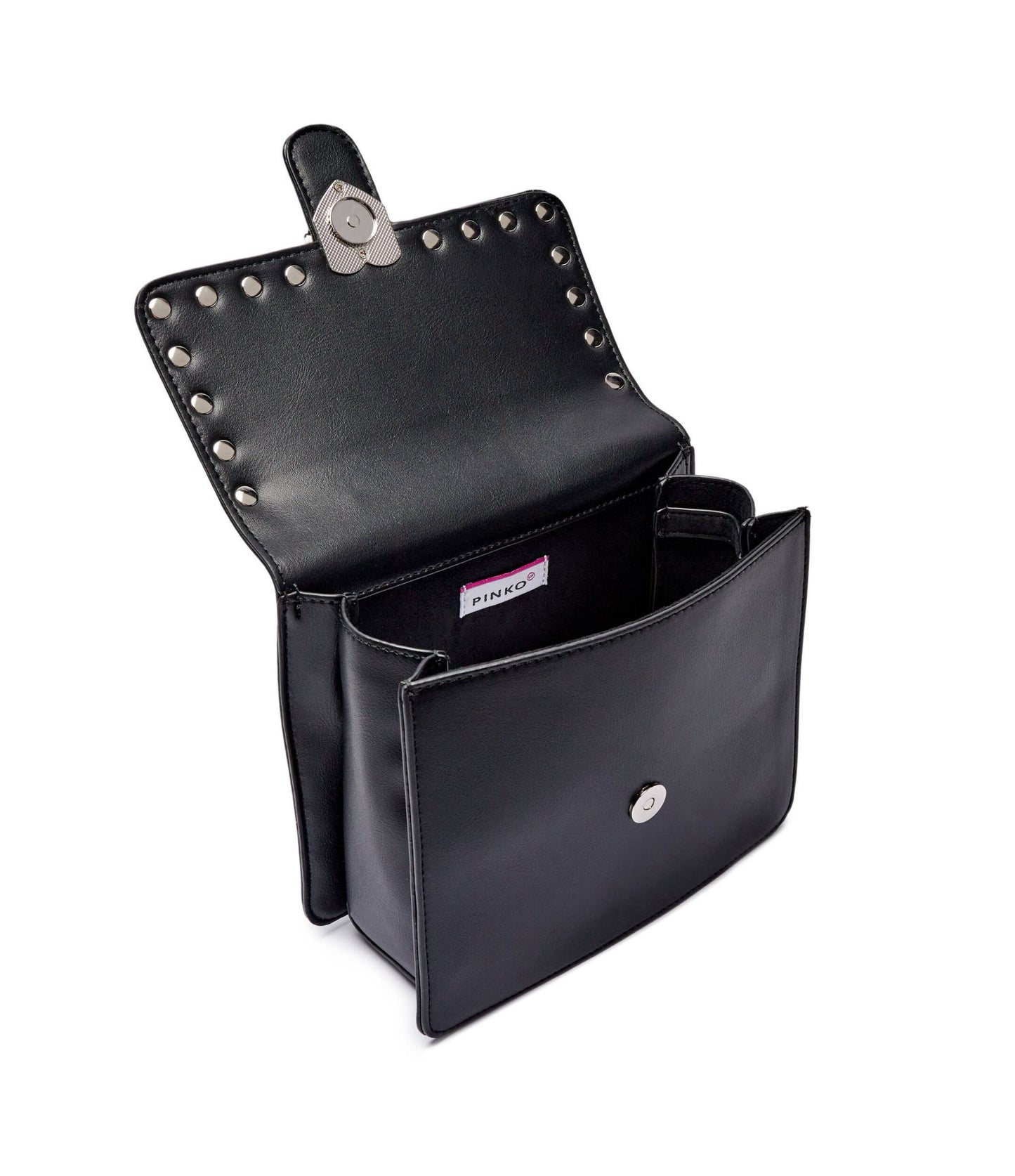 Pinko UP - Borsa Nera Argento | Christian Store