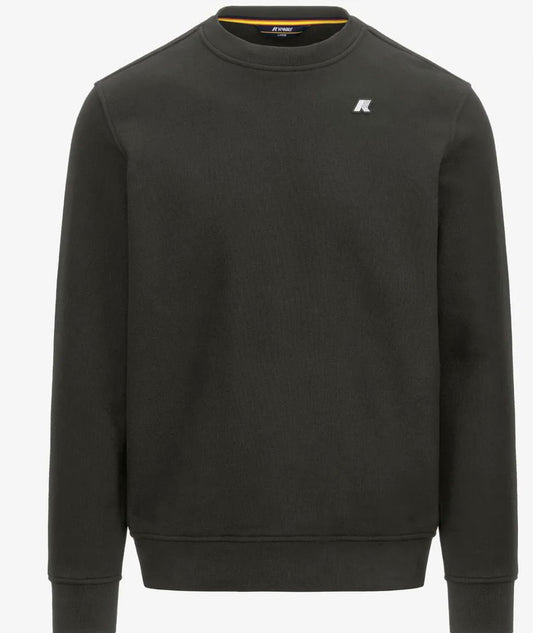 Kway - Felpa girocollo verde scuro mini logo lato cuore | Christian Store