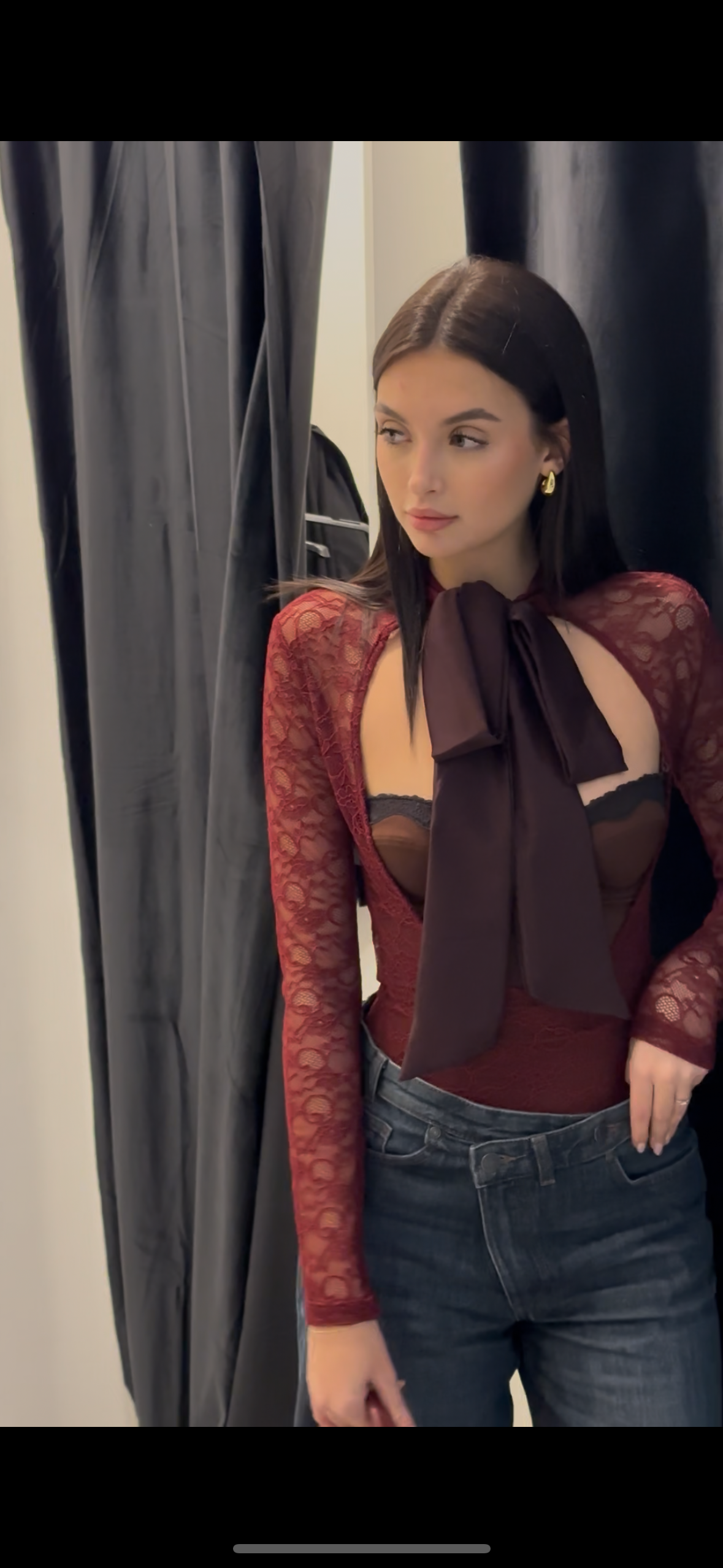 Lumina - Body in pizzo bordeaux | Christian Store