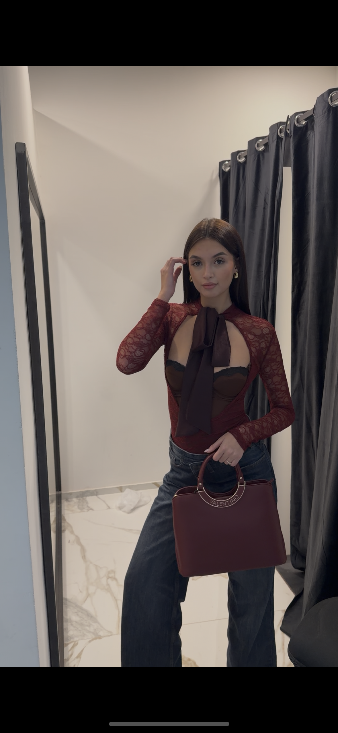 Lumina - Body in pizzo bordeaux | Christian Store