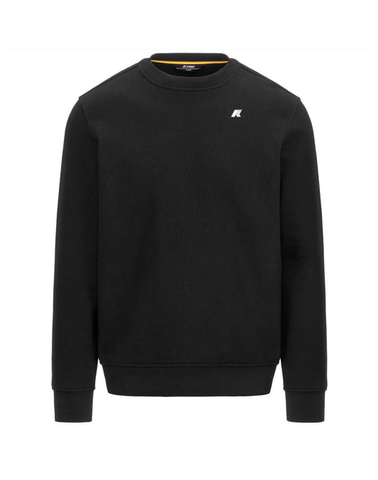 K-way - Felpa girocollo logo lato cuore nero basic | Christian Store