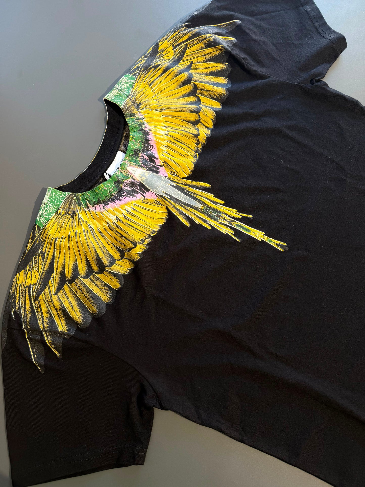County of Milan by Marcelo Burlon - T-Shirt black con stampa iconica wings | Christian Store