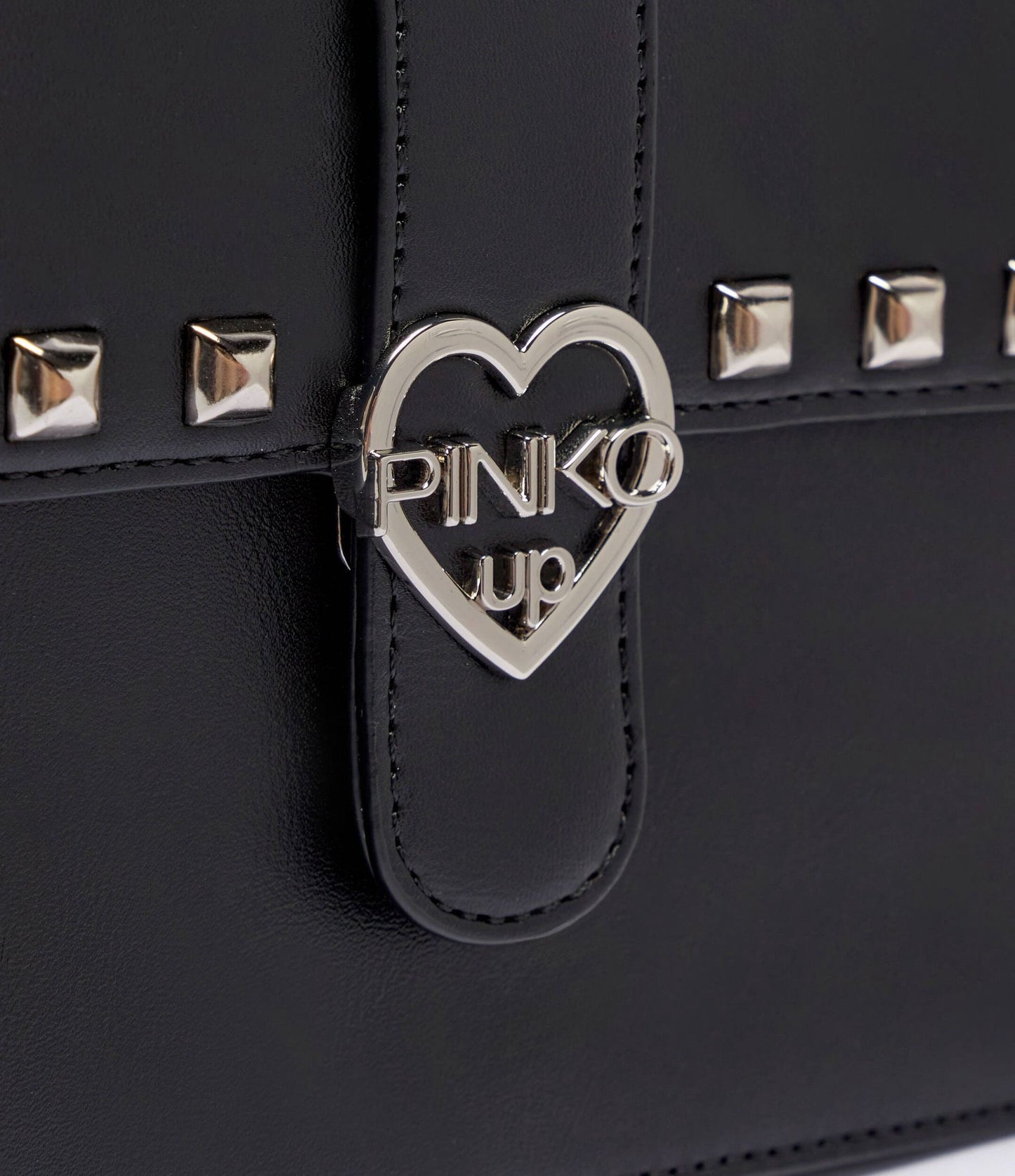 Pinko UP - Borsa Nera Argento | Christian Store