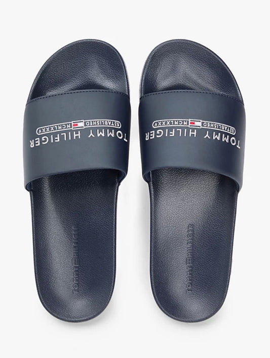 Tommy Hilfiger - Sandali mare blu con logo | Christian Store
