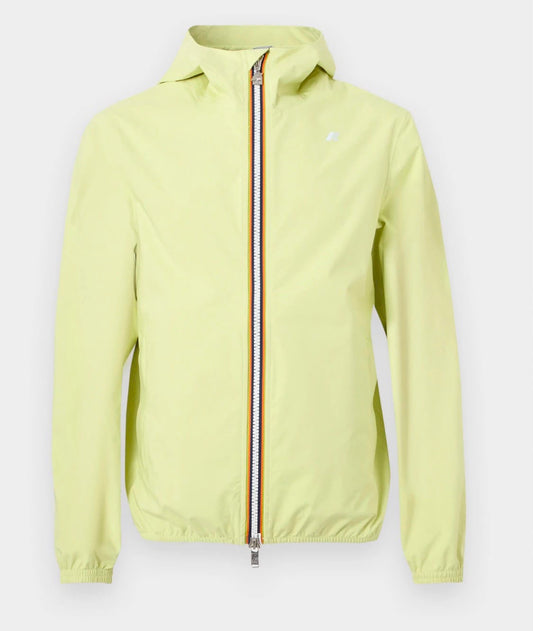 K-Way - Giacca impermeabile giallo con zip e cappuccio uomo | Christian Store