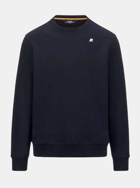 Kway - Felpa girocollo blu mini logo lato cuore | Christian Store