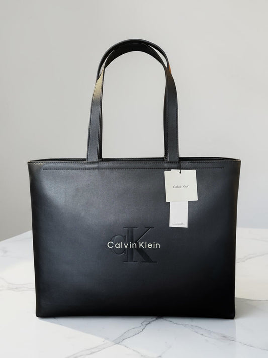 Calvin Klein - Borsa a spalla black logo centrale | Christian Store