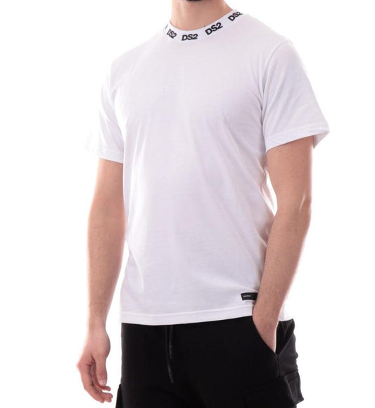 DS2 - Maglia White Stampa Collo | Christian Store