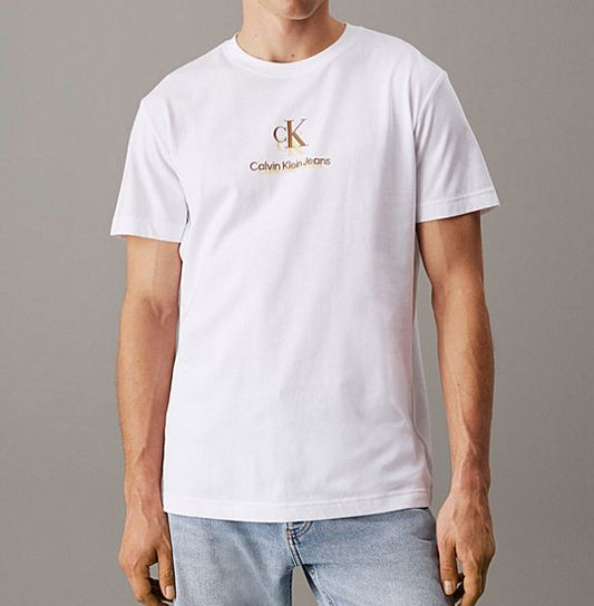 Calvin Klein Jeans - Maglia White Monogramma | Christian Store