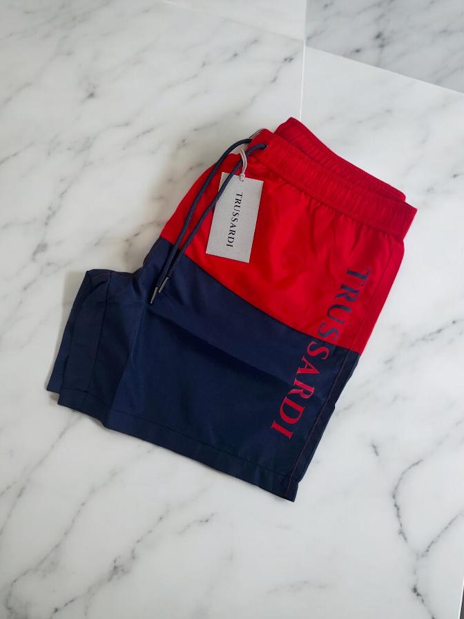 Trussardi - Costume Rosso Blu Logo | Christian Store
