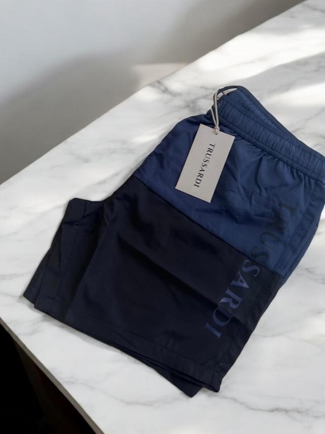 Trussardi - Costume Nero Blu Logo | Christian Store