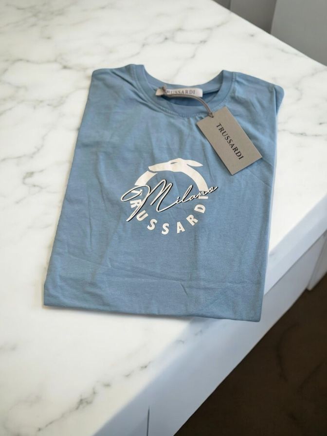 Trussardi - Maglia Celeste Logo | Christian Store