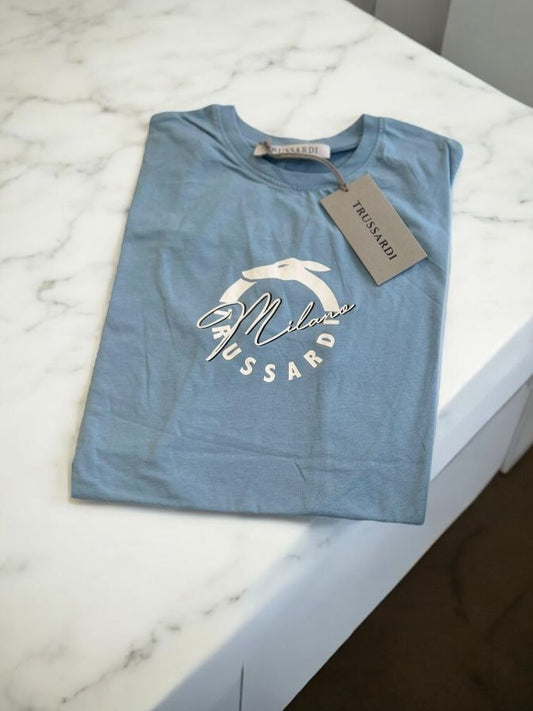 Trussardi - Maglia Celeste Logo | Christian Store