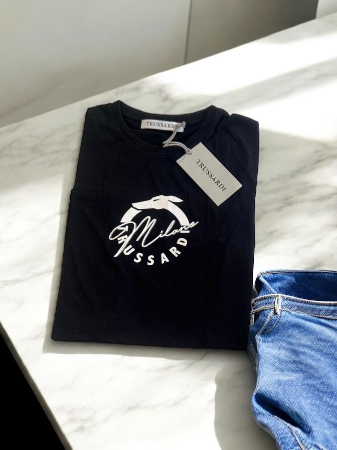 Trussardi - Maglia Nera Logo | Christian Store