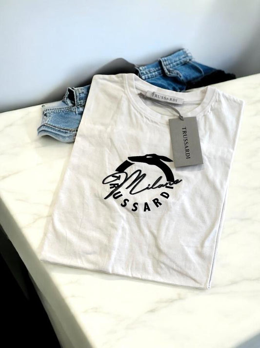 Trussardi - Maglia White Logo | Christian Store