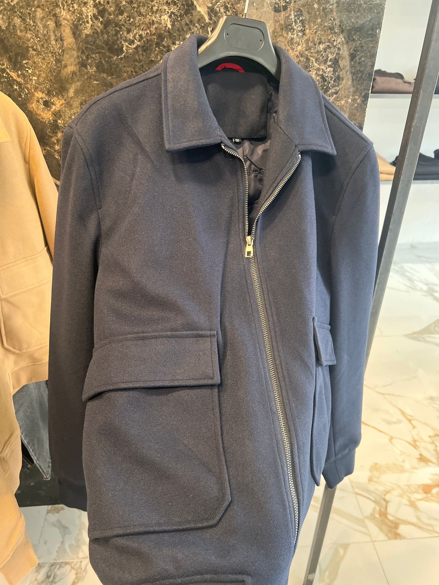 Made in Italy - Giacca Camoscio Blue | Christian Store