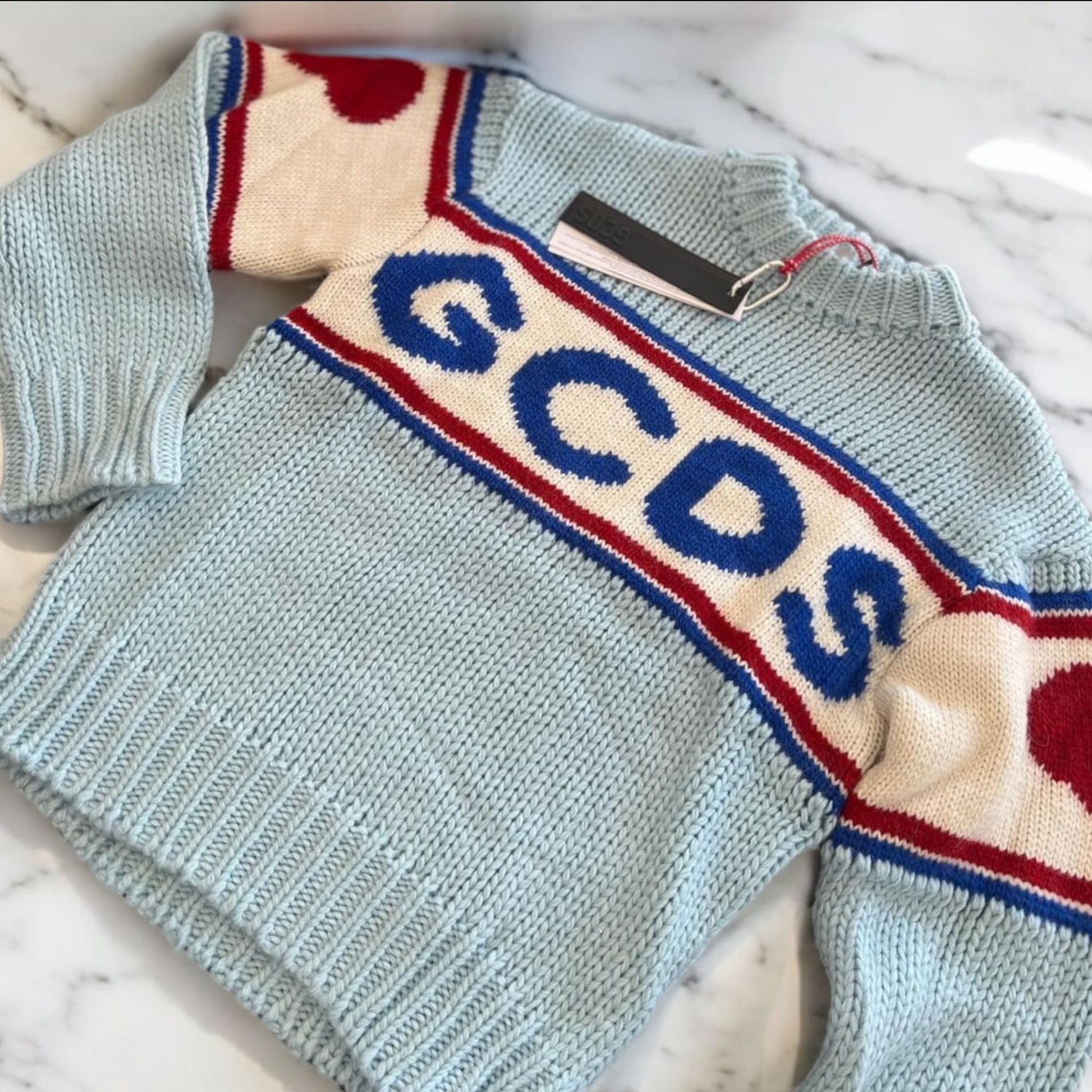 Gcds Ragazza Maglione Gcds Blu GCDS Maglione Azzurro Christian Store