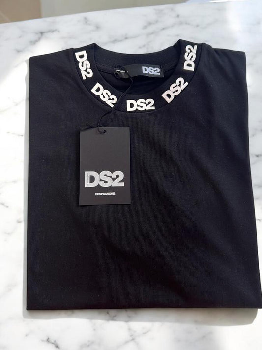 DS2 - Maglia Black Stampa Collo | Christian Store